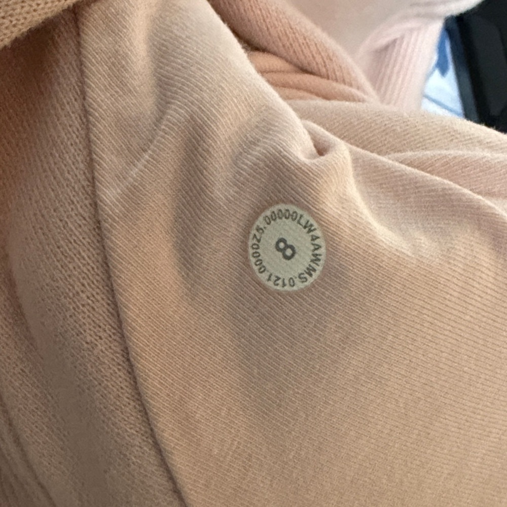 Women’s Lululemon Scuba Blush Light Pink Women's Zip Hoodie size 8 - Picture 7 of 7